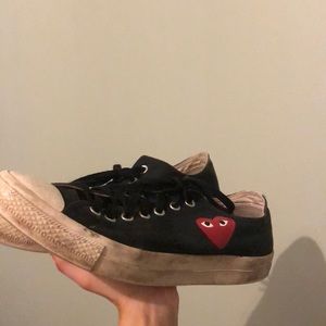 comme des garcons converse black low top